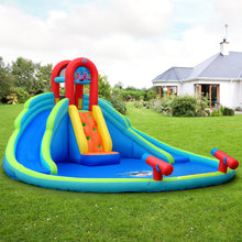 Load image into Gallery viewer, Inflatable Bounce House, Water Splash Pool, Dual Slides, Climbing Wall
