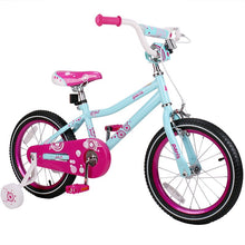 Load image into Gallery viewer, 14 Inch Kids Paris Pink and Blue Bicycle with V break and Training Wheels
