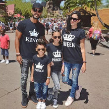 Load image into Gallery viewer, King, Queen. Prince &amp; Princess Crown Family Matching T-shirts
