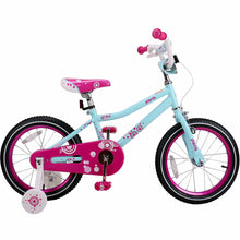 Load image into Gallery viewer, 14 Inch Kids Paris Pink and Blue Bicycle with V break and Training Wheels
