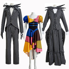 Load image into Gallery viewer, Movie Nightmare Jack/Sally Cosplay Costumes
