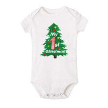 Load image into Gallery viewer, My First Christmas Baby Short Sleeve Romper
