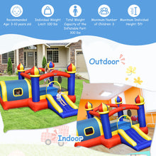 Load image into Gallery viewer, Inflatable Kids Bounce House w/ Slide Jumping Playhouse Castle with 550W Blower
