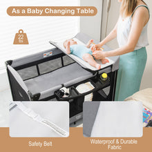 Load image into Gallery viewer, 5 in 1 Portable Baby Nursery Center w/Cradle &amp; Storage Basket
