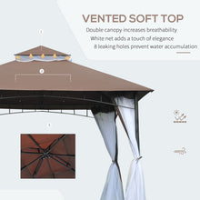 Load image into Gallery viewer, Double Roof Garden Gazebo 10x10 with Zippered Side Mosquito Nets
