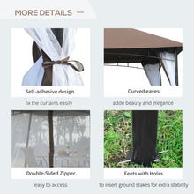 Load image into Gallery viewer, Double Roof Garden Gazebo 10x10 with Zippered Side Mosquito Nets
