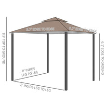 Load image into Gallery viewer, Double Roof Garden Gazebo 10x10 with Zippered Side Mosquito Nets
