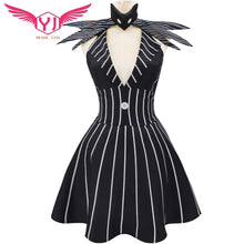 Load image into Gallery viewer, Jack Skellington Black Stripe Dress Cosplay
