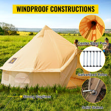 Load image into Gallery viewer, 4-12 Person Camping Tent, Waterproof Cotton Canvas
