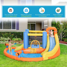 Load image into Gallery viewer, 5-in-1 Kids Inflatable Jumping Castle with Pool, Slide &amp; Climbing Walls
