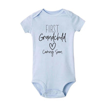 Load image into Gallery viewer, First Grandchild Coming Soon Announcement Bodysuits
