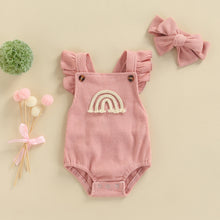 Load image into Gallery viewer, Rainbow Sun Romper Playsuit with Headband
