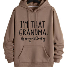 Load image into Gallery viewer, Grandma Letter Print Drawstring Loose Hoodie
