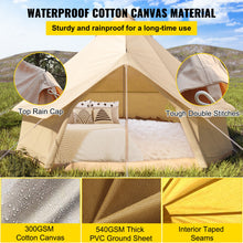 Load image into Gallery viewer, 4-12 Person Camping Tent, Waterproof Cotton Canvas
