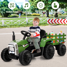 Load image into Gallery viewer, Babyjoy 12V Ride On Tractor with Trailer Ground Loader w/ RC &amp; Lights
