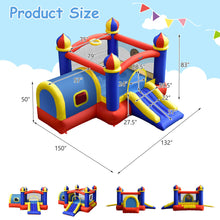 Load image into Gallery viewer, Inflatable Kids Bounce House w/ Slide Jumping Playhouse Castle with 550W Blower
