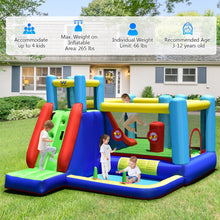 Load image into Gallery viewer, Inflatable Bounce House 8-in-1 Kids Inflatable Bouncer with Slide (Without Blower)
