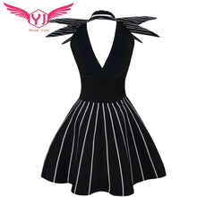 Load image into Gallery viewer, Jack Skellington Black Stripe Dress Cosplay
