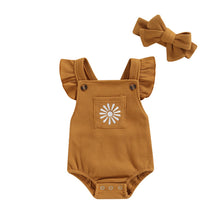 Load image into Gallery viewer, Rainbow Sun Romper Playsuit with Headband
