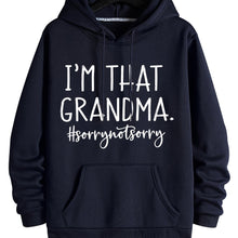 Load image into Gallery viewer, Grandma Letter Print Drawstring Loose Hoodie
