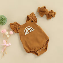 Load image into Gallery viewer, Rainbow Sun Romper Playsuit with Headband
