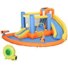 Load image into Gallery viewer, 5-in-1 Kids Inflatable Jumping Castle with Pool, Slide &amp; Climbing Walls
