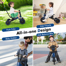 Load image into Gallery viewer, Babyjoy 4-in-1 Foldable Tricycle/Balance Bike with Parent Push Handle
