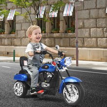 Load image into Gallery viewer, 6V Kids Ride On Chopper Motorcycle 3 Wheel Trike with Headlight and Horn, Blue
