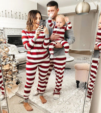 Load image into Gallery viewer, 2023 Winter Family Christmas Striped Print Pajamas Set
