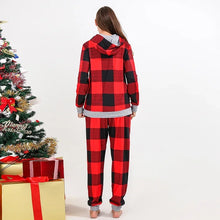 Load image into Gallery viewer, Family Matching Bear Plaid Pajamas with Hood
