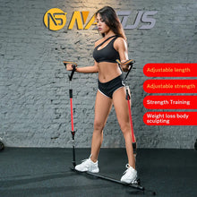 Load image into Gallery viewer, Yoga/Pilates Fitness Stick Tension Bar &amp; Resistance Band Set
