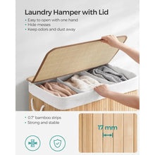 Load image into Gallery viewer, Bamboo Laundry Hamper with Lid
