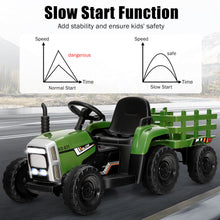 Load image into Gallery viewer, Babyjoy 12V Ride On Tractor with Trailer Ground Loader w/ RC &amp; Lights
