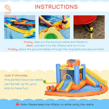 Load image into Gallery viewer, 5-in-1 Kids Inflatable Jumping Castle with Pool, Slide &amp; Climbing Walls
