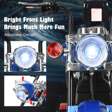 Load image into Gallery viewer, 6V Kids Ride On Chopper Motorcycle 3 Wheel Trike with Headlight and Horn, Blue
