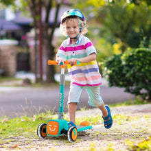 Load image into Gallery viewer, Babyjoy Folding Adjustable Scooter w/LED Flashing Wheels, Horn, 4 Emoji Covers
