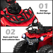 Load image into Gallery viewer, 12V Kids Ride On Electric 4-Wheeler Quad 2 Speeds w/Headlights, Red
