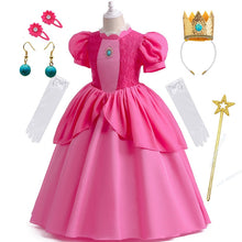 Load image into Gallery viewer, Princess Peach Dresses Cosplay Costumes for Kids
