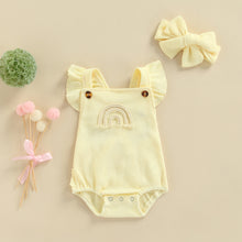 Load image into Gallery viewer, Rainbow Sun Romper Playsuit with Headband
