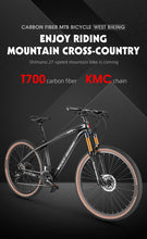 Load image into Gallery viewer, Lightweight T700 Carbon Fiber 27 Speed Mountain Bike
