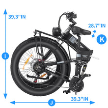 Load image into Gallery viewer, Foldable E-bike 26 inch 1500W/48V/20mAh
