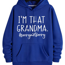 Load image into Gallery viewer, Grandma Letter Print Drawstring Loose Hoodie
