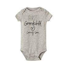 Load image into Gallery viewer, First Grandchild Coming Soon Announcement Bodysuits
