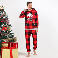 Load image into Gallery viewer, Family Matching Bear Plaid Pajamas with Hood
