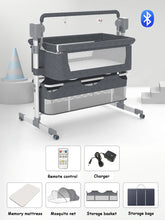 Load image into Gallery viewer, Portable Baby Crib/Cradle with remote
