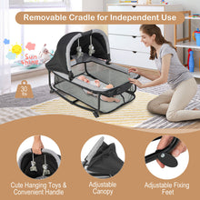 Load image into Gallery viewer, 5 in 1 Portable Baby Nursery Center w/Cradle &amp; Storage Basket
