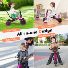 Load image into Gallery viewer, Babyjoy 4-in-1 Foldable Tricycle/Balance Bike with Parent Push Handle
