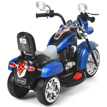 Load image into Gallery viewer, 6V Kids Ride On Chopper Motorcycle 3 Wheel Trike with Headlight and Horn, Blue
