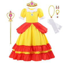 Load image into Gallery viewer, Princess Peach Dresses Cosplay Costumes for Kids
