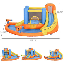 Load image into Gallery viewer, 5-in-1 Kids Inflatable Jumping Castle with Pool, Slide &amp; Climbing Walls
